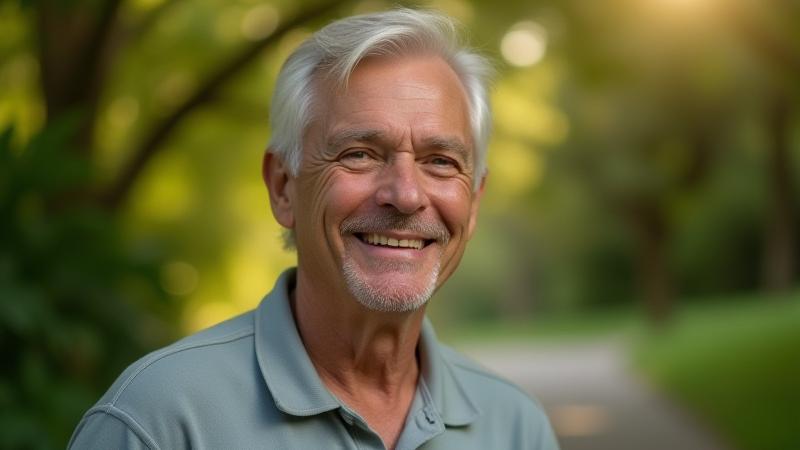 Carlos sonriendo, un testimonio de haber recuperado el sueño.